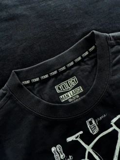 Bike Maths T Shirt Charcoal -Cycology BIKE MATHS CHARCOAL COLLAR