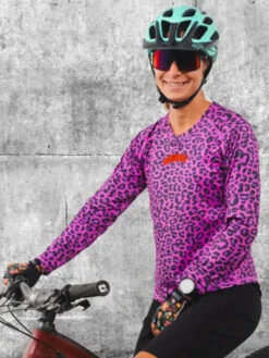 Badass Kitty Women's Long Sleeve MTB Jersey -Cycology Badass Kitty LS MTB JERSEY FRONT