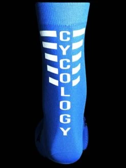 Cycology Reflective Logo Cycling Socks Blue -Cycology BlUE Reflective Logo Sock BACK DARK 889458