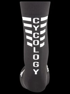 Cycology Reflective Logo Cycling Socks Black -Cycology Black Reflective Logo Sock BACK DARK 628852