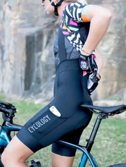 Cycology Women's Cargo Bib Shorts Black -Cycology Black Bibs 1