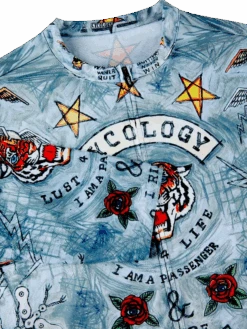 City Of Angels Men's Reborn Jersey -Cycology CITY OF ANGELS RECYCLED JERSEY COLLAR DETAIL