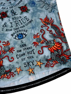 City Of Angels Men's Reborn Jersey -Cycology CITY OF ANGELS RECYCLED JERSEY FRONT DETAIL 2