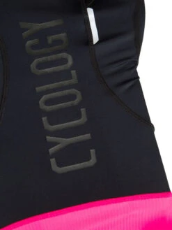 Cycology Women's Logo Cycling Shorts Black/Pink -Cycology Cycology Womens shorts pink gripper back reflective detail2 407bc2e1 4c85 4546 9417 62e4d74c7950
