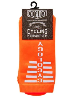 Cycology Orange Reflective Logo Cycling Socks -Cycology FLURO ORANGE REFLECTIVE SOCK pack