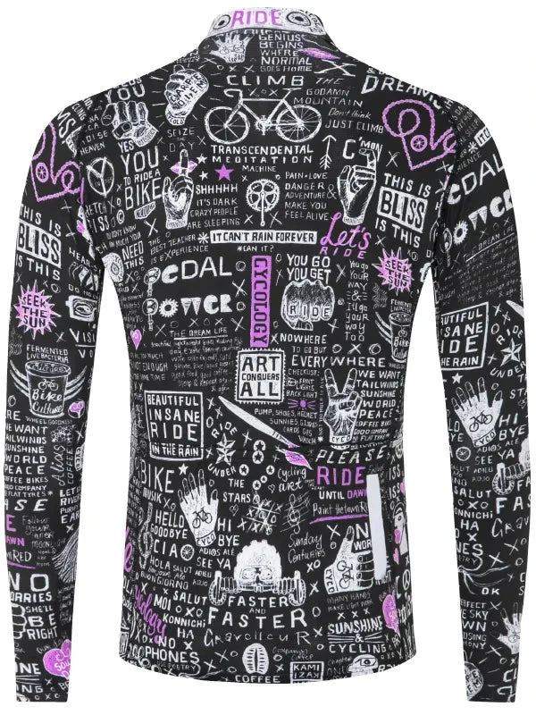 Bike Graffiti Men's Summer Long Sleeve Jersey 2 Bike Graffiti Men's Summer Long Sleeve Jersey - Image 2