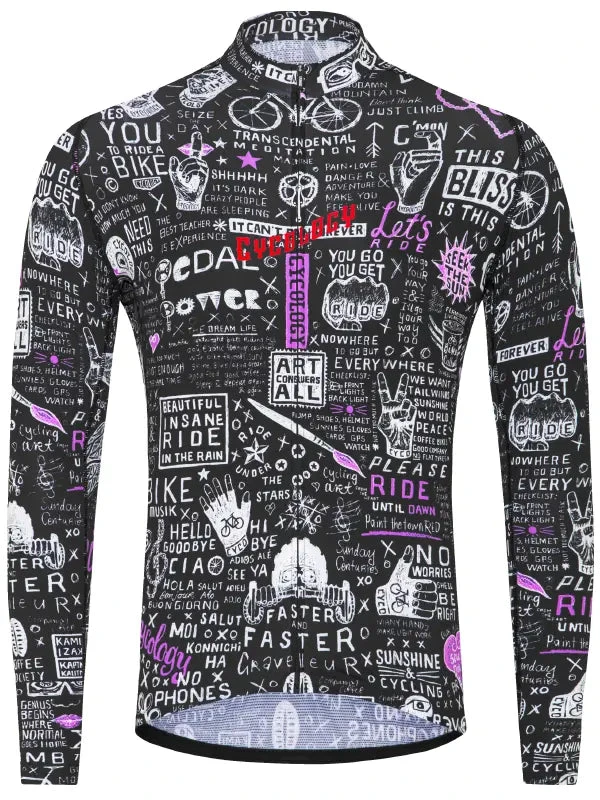 Bike Graffiti Men's Summer Long Sleeve Jersey 1 Bike Graffiti Men's Summer Long Sleeve Jersey