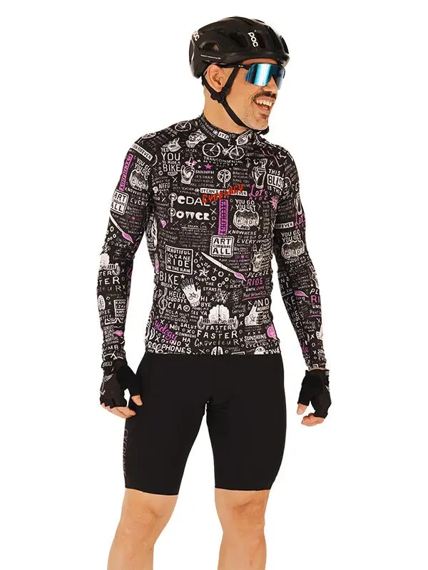 Bike Graffiti Men's Summer Long Sleeve Jersey 3 Bike Graffiti Men's Summer Long Sleeve Jersey - Image 3