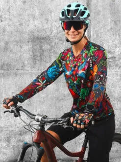 Jungle Jungle Women's Long Sleeve MTB Jersey -Cycology JUNGLE LS MTB JERSEY FRONT