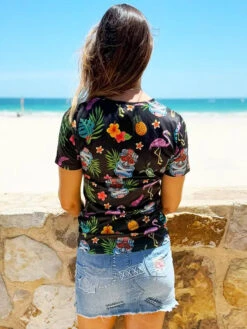 Molokai Women's Technical T-Shirt Black -Cycology MOLOKAI TECH TEE BACK 2aca2740 faf7 4952 8411 7cb68ee2ba02