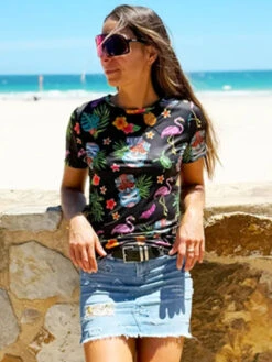 Molokai Women's Technical T-Shirt Black -Cycology MOLOKAI TECH TEE FRONT 2