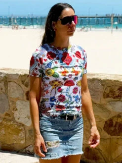 River Road Women's Technical T-Shirt White 8 River Road Women's Technical T-Shirt White -Cycology RIVER ROAD WHITE FRONT TECH TEE