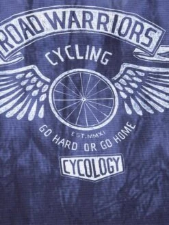 Road Warriors Men's Technical T-Shirt Navy -Cycology ROADWARRIORS BACK 848253