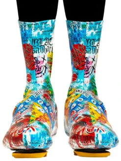 Rock N Roll Cycling Shoe Covers -Cycology ROCK N ROLL SHOE COVER FRONT both