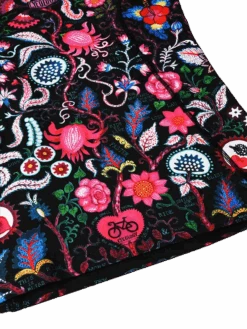 Secret Garden Women's Long Sleeve Base Layer -Cycology SECRET GARDEN BLACK WINTER BASE LAYER FRONT