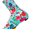 Secret Garden Cycling Shoe Covers- Aqua