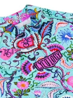 Secret Garden Women's Summer Long Sleeve Jersey Aqua -Cycology SecretGarden LS SUMMER FRONTdetail 449635