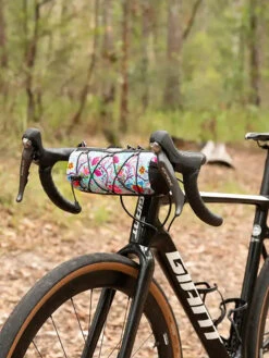 Secret Garden Aqua Handlebar Bag -Cycology SecretGarden on bike