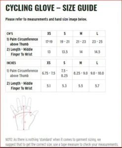 Frida Cycling Gloves Black -Cycology Size Guide Gloves 81e0508d bb40 4cd1 af03 dd8147e106ed 724947