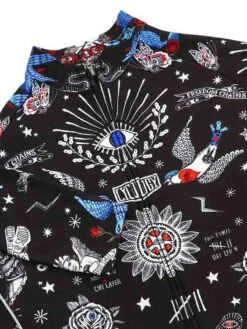 Tattoo Men's Winter Long Sleeve Jersey -Cycology TATTOO FRONT DETAIL