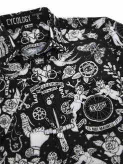 Velo Tattoo Gravel Shirt -Cycology VELO TATTOO FRONT GRAVEL SHIRT DETAIL