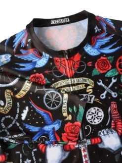 Velo Tattoo OG Men's Reborn Jersey -Cycology VELO TATTOO OG RECYCLED JERSEY COLLAR DETAIL