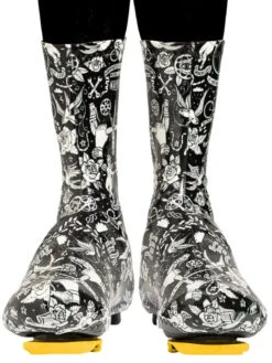 Velo Tattoo Cycling Shoe Covers 9 Velo Tattoo Cycling Shoe Covers -Cycology VELO TATTOO SHOE COVER FRONT BOTH