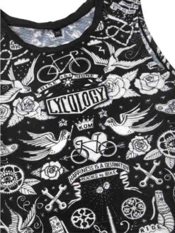 Velo Tattoo Men's Sleeveless Base Layer -Cycology VELOTATTOO FRONT DETAIL