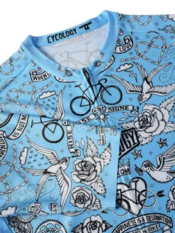 Velo Tattoo Men's Reborn Jersey -Cycology VELOTATTOO RECYCLED JERSEY COLLAR DETAIL