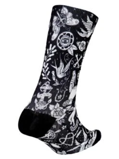Velo Tattoo Cycling Socks -Cycology Velo Tattoo cycling socks back angle 820061
